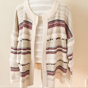 Madewell Paillette Cardigan Merino Wool